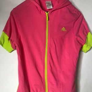 Neon pink Original adidas hoodie sweatshirt
